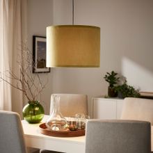 IKEA 49496240 Sunneby Molnskıkt Koyu Sarı Kadife Sarkıt Lamba