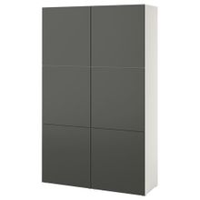 IKEA Besta 09575507 Beyaz-Koyu Gri Dolap
