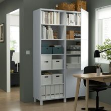 IKEA BESTA 120x42x202 cm Beyaz Kapaklı Kitaplık