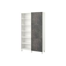 IKEA BESTA 120x42x202 cm Beyaz Taş Görünüm Kapaklı Kitaplık