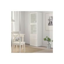 IKEA Besta 19412534 Beyaz-Şeffaf Cam Dolap