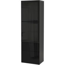 IKEA Besta 99412525 Venge-Parlak Cila Siyah Füme Cam Dolap