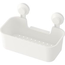 IKEA Beyaz Duş Sepeti Kare Banyo Raf Vantuzlu 28x17x17 cm Banyo Rafı