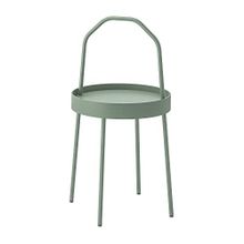IKEA Burvik 38 cm Açık Gri Yeşil Yan Sehpa