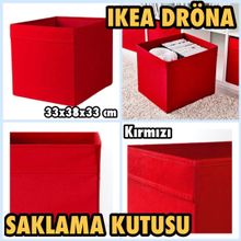 IKEA Dröna Kırmızı 33x38x33 cm Kutu