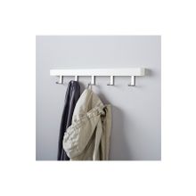IKEA Duvar Askısı 5 Kancalı 60x4x8 cm Kapı Askısı Askılık Ahşap Beyaz Renk Portmanto