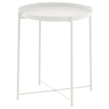 IKEA Gladom Beyaz 45x53 cm Tepsili Sehpa