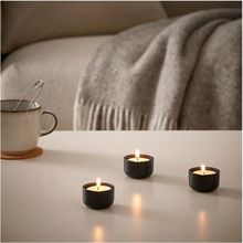 IKEA Hedevard Tealight 3 cm Siyak Mumluk