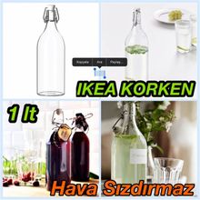 IKEA Korken Cam 1 lt Su Şişesi