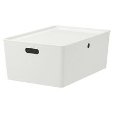 IKEA Kuggıs Beyaz 26x35x15 cm Kapaklı Kutu