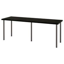 IKEA Lagkapten/Adils Venge-Koyu Gri 200x60 cm Çalışma Masası
