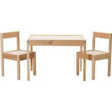 IKEA Latt Beyaz Çam Çocuk Masa Seti