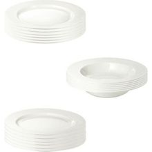 IKEA Ofanlight Beyaz 18 Parça Feldispat Porselen Yemek Takımı