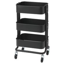 IKEA Rashult Siyah 38x28x65 cm Servis Arabası