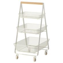 IKEA Risatorp Beyaz 57x39x86 cm Servis Arabası