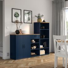IKEA Skrubvy 89561337 Mavi-Siyah Dolap