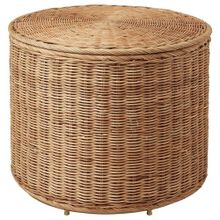 IKEA Tolkning Rattan Saklama Gözlü Puf
