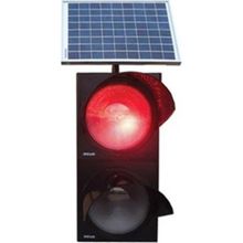 Ikili Güneş Enerjili Flaşör, Solar Çakar Lamba 300 mm - Kırmızı - Sarı