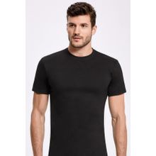 İlke İç Giyim Siyah Bisiklet Yaka Erkek T-Shirt