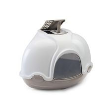 Imac Ginger Gri Filtreli Köşe Kedi Tuvalet Kabı