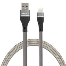 Imeng 3.1 A Ml108 Gri USB A To Lightning Örgülü Data ve Hızlı Şarj Kablosu