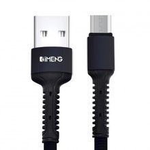 Imeng 3 A USB A To Micro Pro Braided Örgülü Siyah Data ve Hızlı Şarj Kablosu