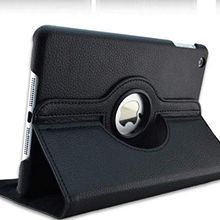 İmonya Apple iPad Mini 1-2-3 Dönebilen Standlı Koruyucu Deri Siyah Kılıf