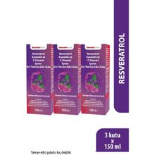 İmuneks Farma Resveratrol Kuersetin ve C Vitamini İçeren Sıvı Takviye Edici Gıda 150 ml x 3 Adet - Orman Meyveleri