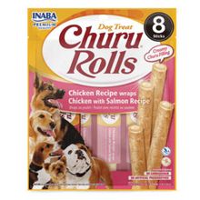 Inaba Churu Rolls Sticks Tavuk Sargılı Somonlu 12x8 gr Köpek Ödül Maması