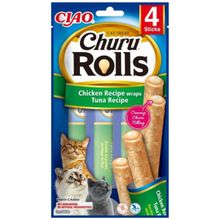 Inaba Ciao Churu Rolls Tavuk Sargılı ve Ton Balıklı 4x10 gr Kedi Ödülü
