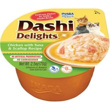 Inaba Ciao Dashi Delights Tavuk Ton Balığı Deniz Taraklı 70 gr Kedi Çorbası