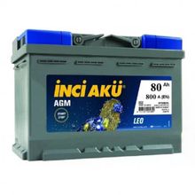 İnci Leo 12 V 80 Ah AGM Start Stop Akü
