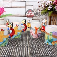 İnek Desenli Bardak Acar Kupa 5873 - İnek Porselen Kupa Bardak