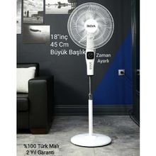 Inova Sunday Beyaz 18 İNÇ 5 Pervaneli 65 W Zaman Ayarlı Vantilatör