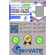 İNOVATİFSAN Vakum Torbası Tırtıklı 25x30 1kg (79 ADET) Vakumlu Poşet Ev Tipi