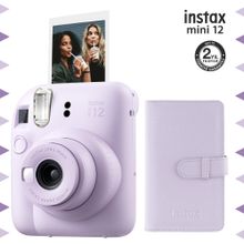 Instax Mini 12 Lila Fotoğraf Makinesi ve 96'lı Laporta Albüm Seti