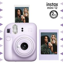 Instax Mini 12 Lila Fotoğraf Makinesi ve Fotoğraf Çerçeve Seti