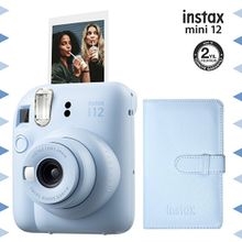Instax Mini 12 Mavi Fotoğraf Makinesi ve 96'lı Laporta Albüm Seti