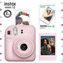 Instax Mini 12 Pembe Fotoğraf Makinesi Çerçeve ve 10'lu Mini Film Seti