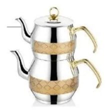 İnter Çelik Köşem Gold Aile Boyu Çaydanlık
