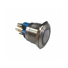 İntercom Yaylı 22 mm 24V Mavi Ledli Metal Buton