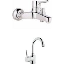 Inventa Delta Lavabo Bataryası + Aç Kapa Banyo Bataryası