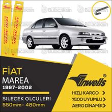 Inwells Fiat Marea 1997-2002 Ön Muz Silecek Takımı
