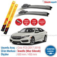 Inwells Honda Civic 2017-2019 FC5 Muz Silecek Takımı