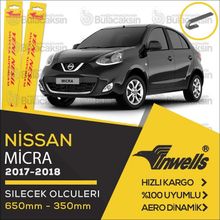 Inwells Nissan Micra Muz 2017-2018 Silecek Takımı