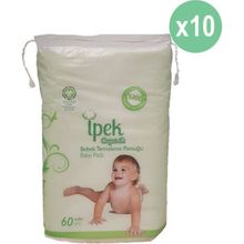 İpek Organik 10x60'lı Bebek Temizleme Pamuğu