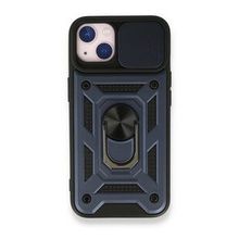 iPhone 13 Pars Lens Yüzüklü Silikon - Lacivert Cep Telefonu Kılıfı