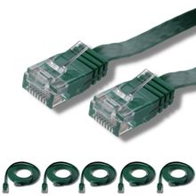 IRENIS Cat6 Kablo Yassı Ethernet Network Lan 15 mt Yeşil 5 Adet Ağ Kablosu