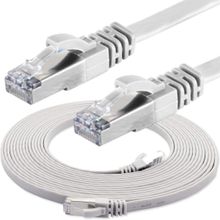 IRENIS CAT7 Yassı FTP Beyaz 10 Metre Ethernet Network Lan İnternet Kablosu