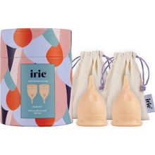 irie Adet Kabı Regl Kabı Menstrüel Kap Menstrual Cup 2'li Paket Alman Medikal Silikon (Nude)